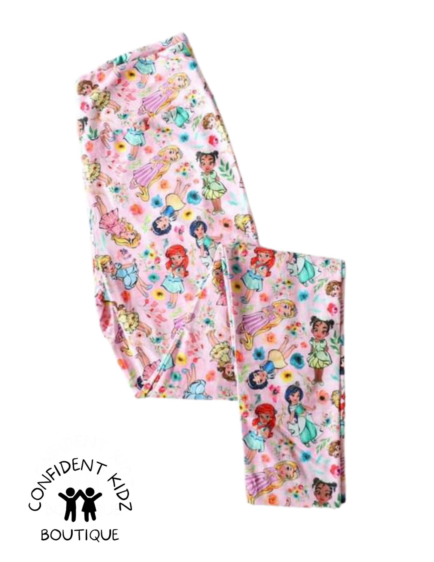 Pink Princess Casual Cloud Soft Yoga Band Leggings