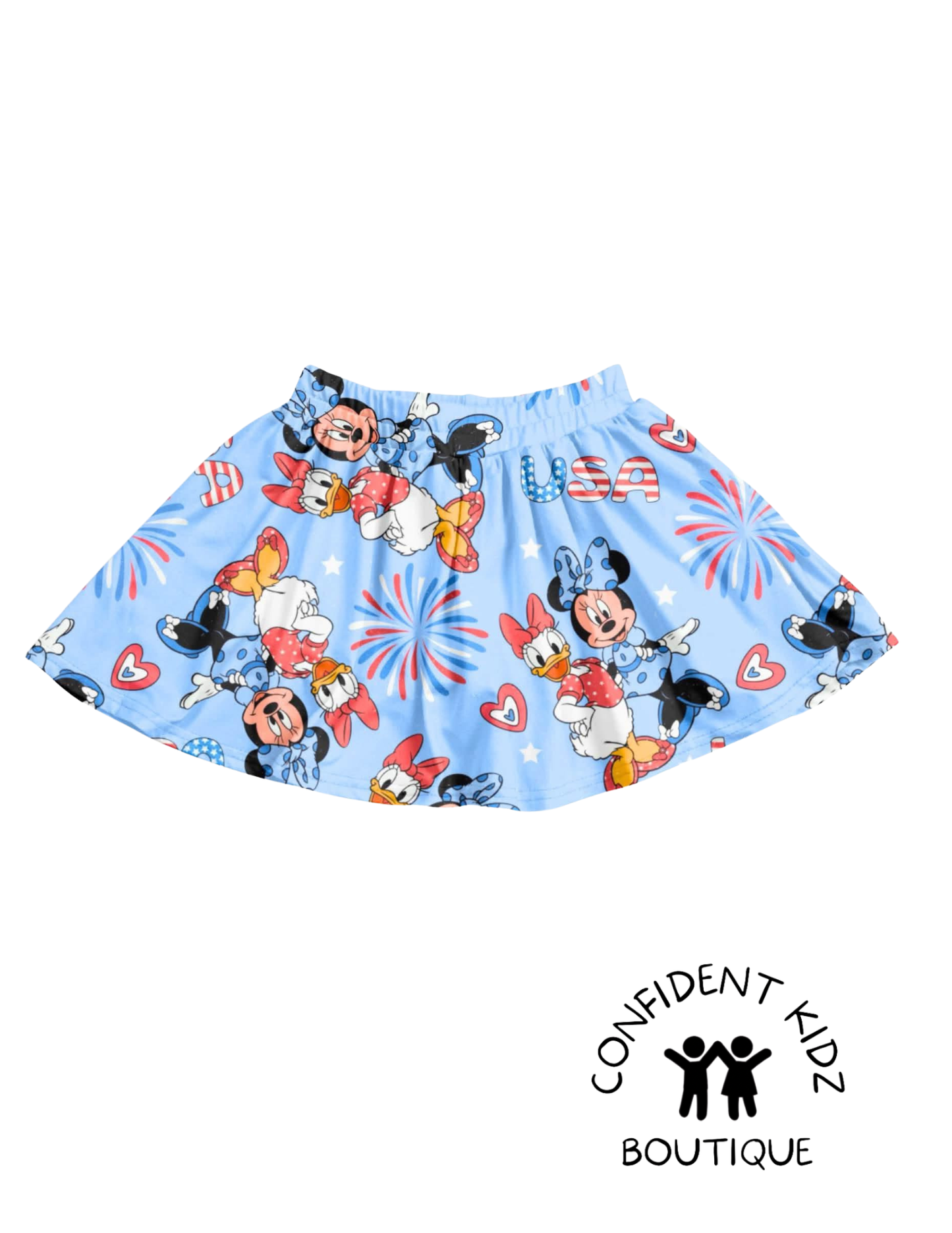Mouse friends RWB skort