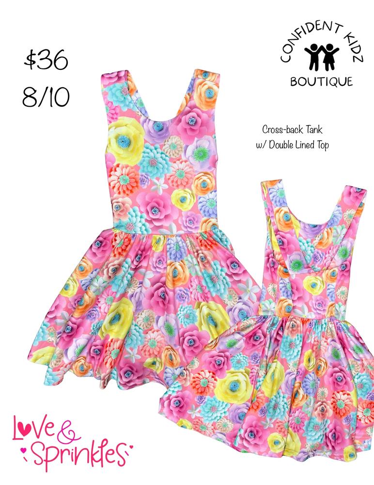 Pastel Floral Magic Cross Back Tank