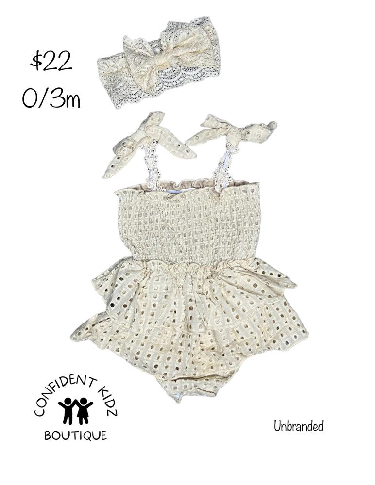 Scrunch romper with headband
