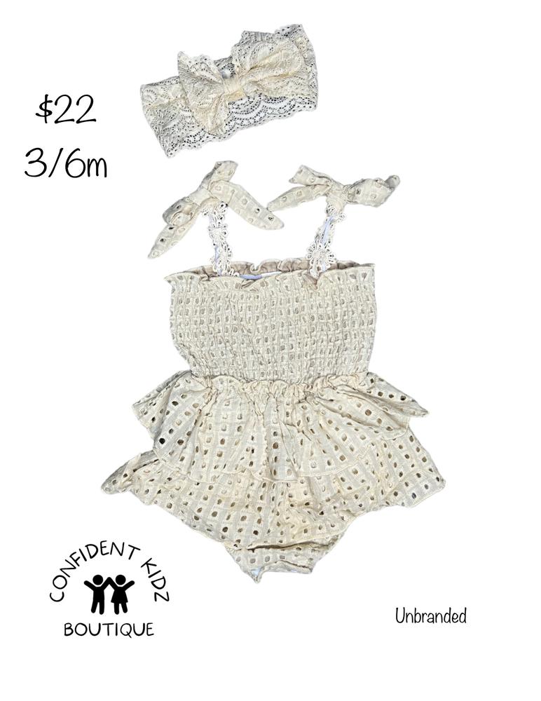 Scrunch romper with headband