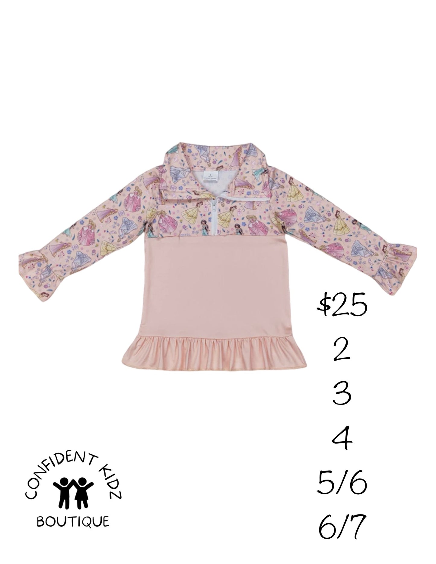Princess zip pullover jacket