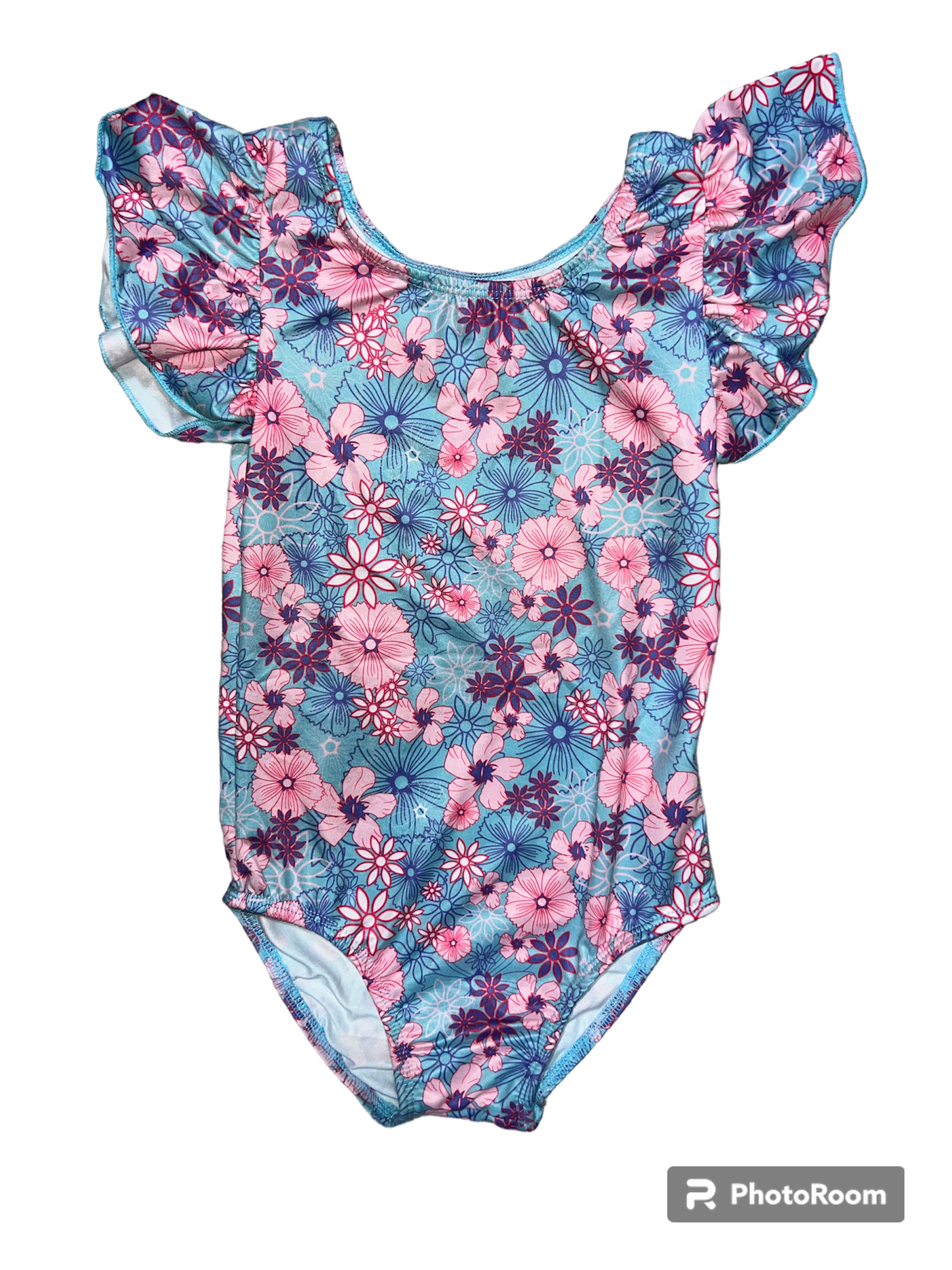 Pink Floral Flutter Leotard