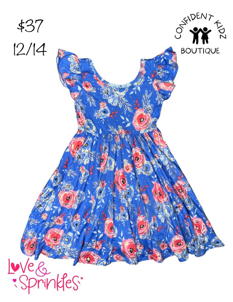 Liberty Bloom Ruffle Sleeve with Back Drop