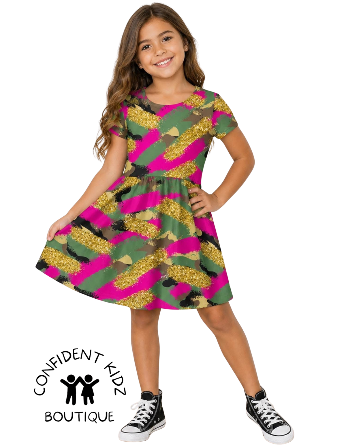 Camo Glitter Dress