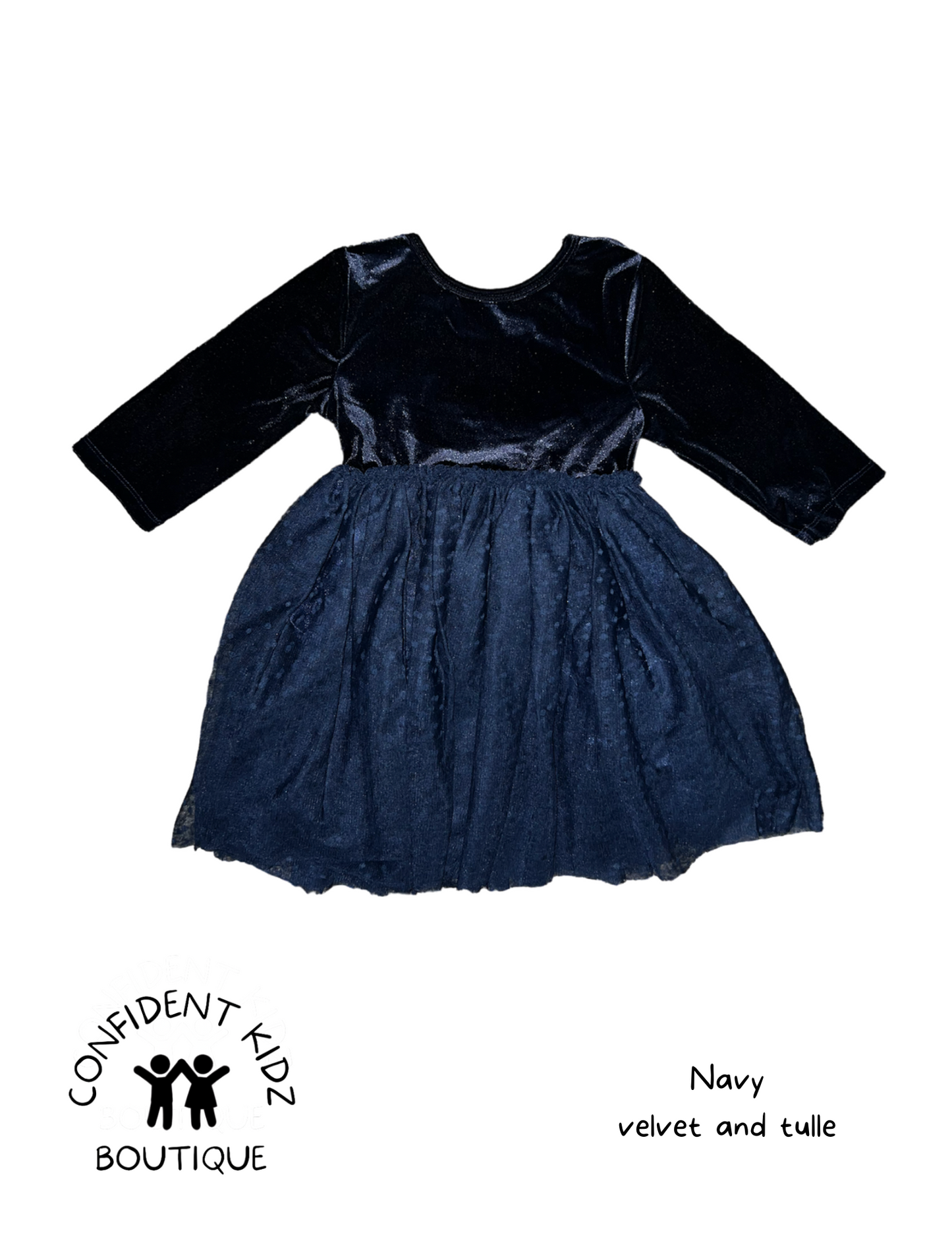 Navy Velvet Tutu Dress