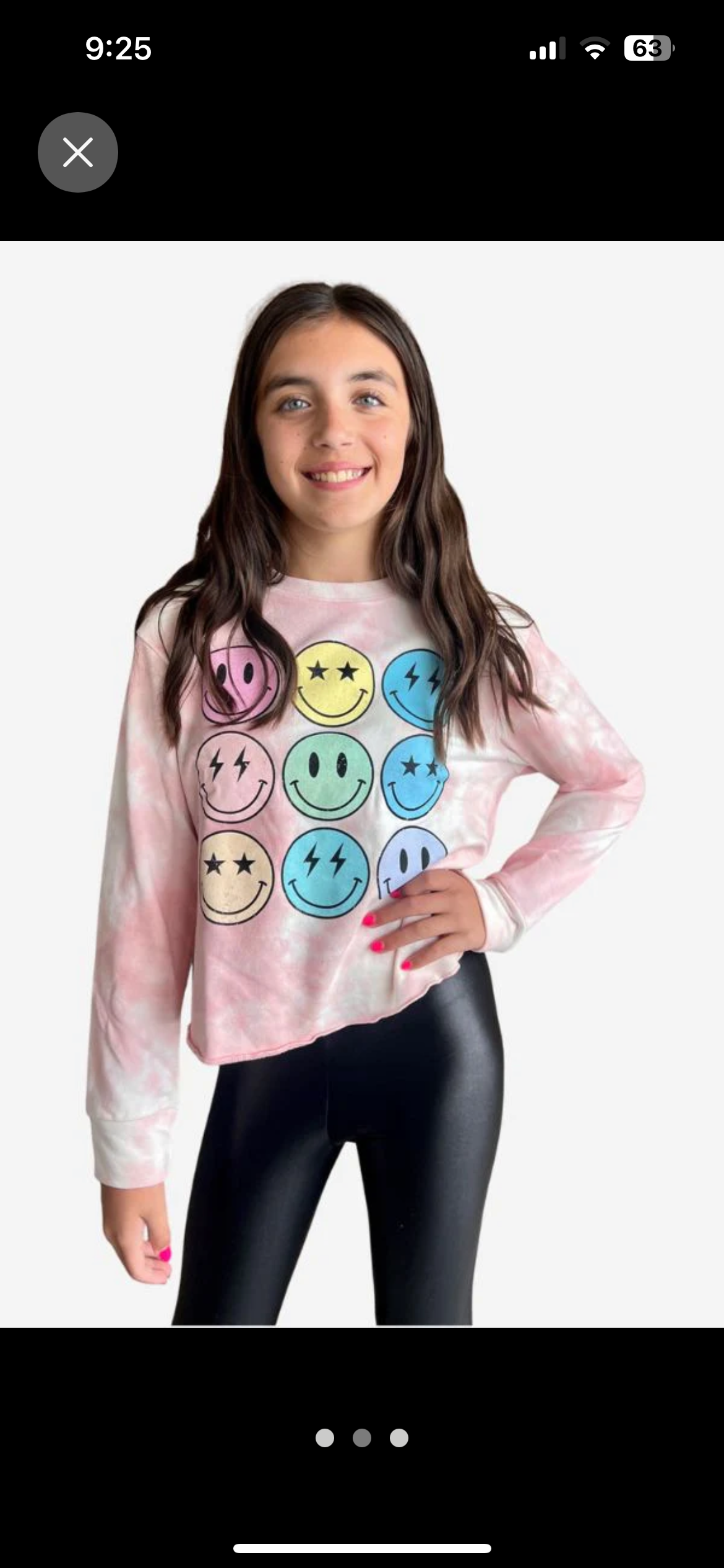 French Terry Easy Crew Sweatshirt - Blush Tie Dye Smiley