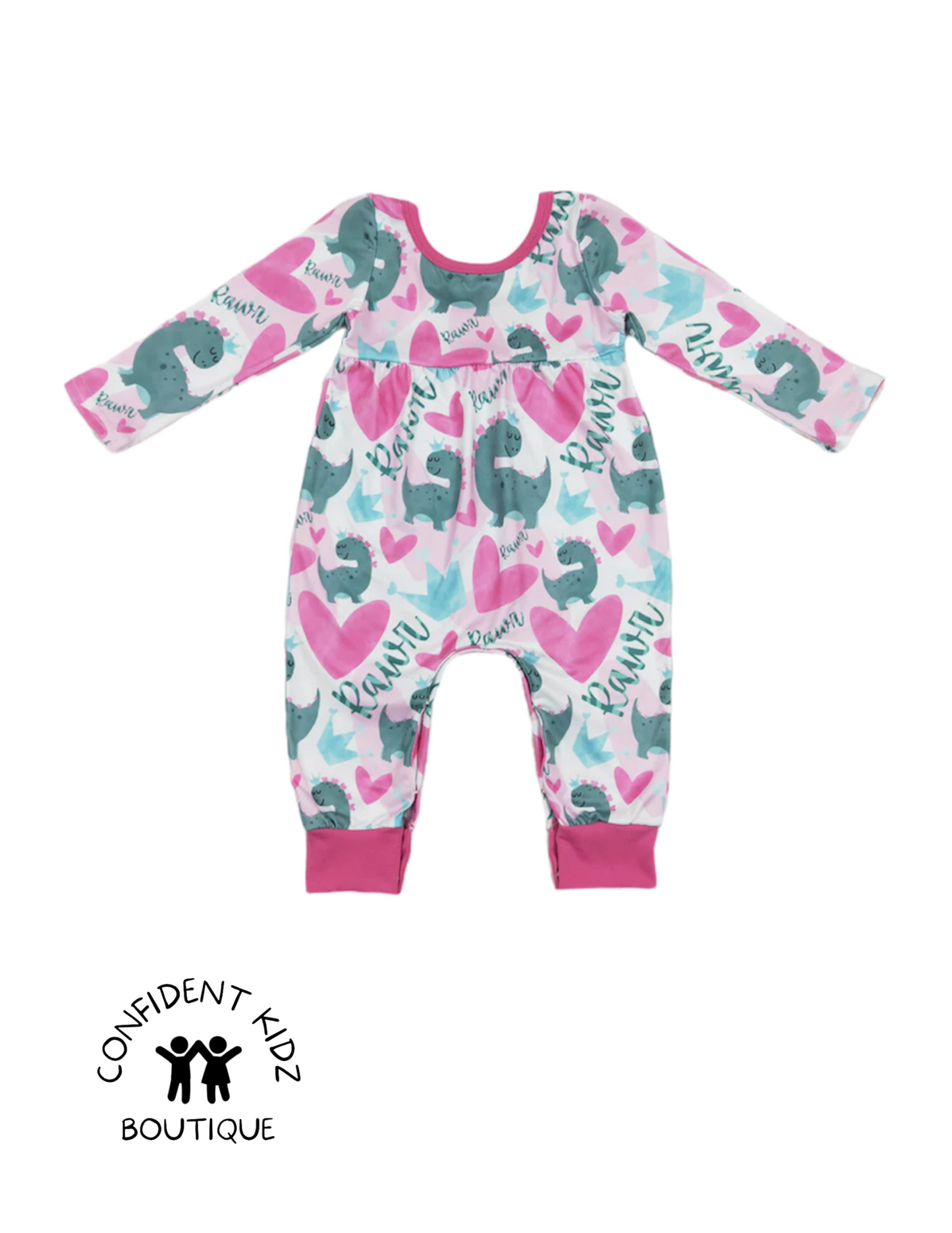 Dino Hearts Romper