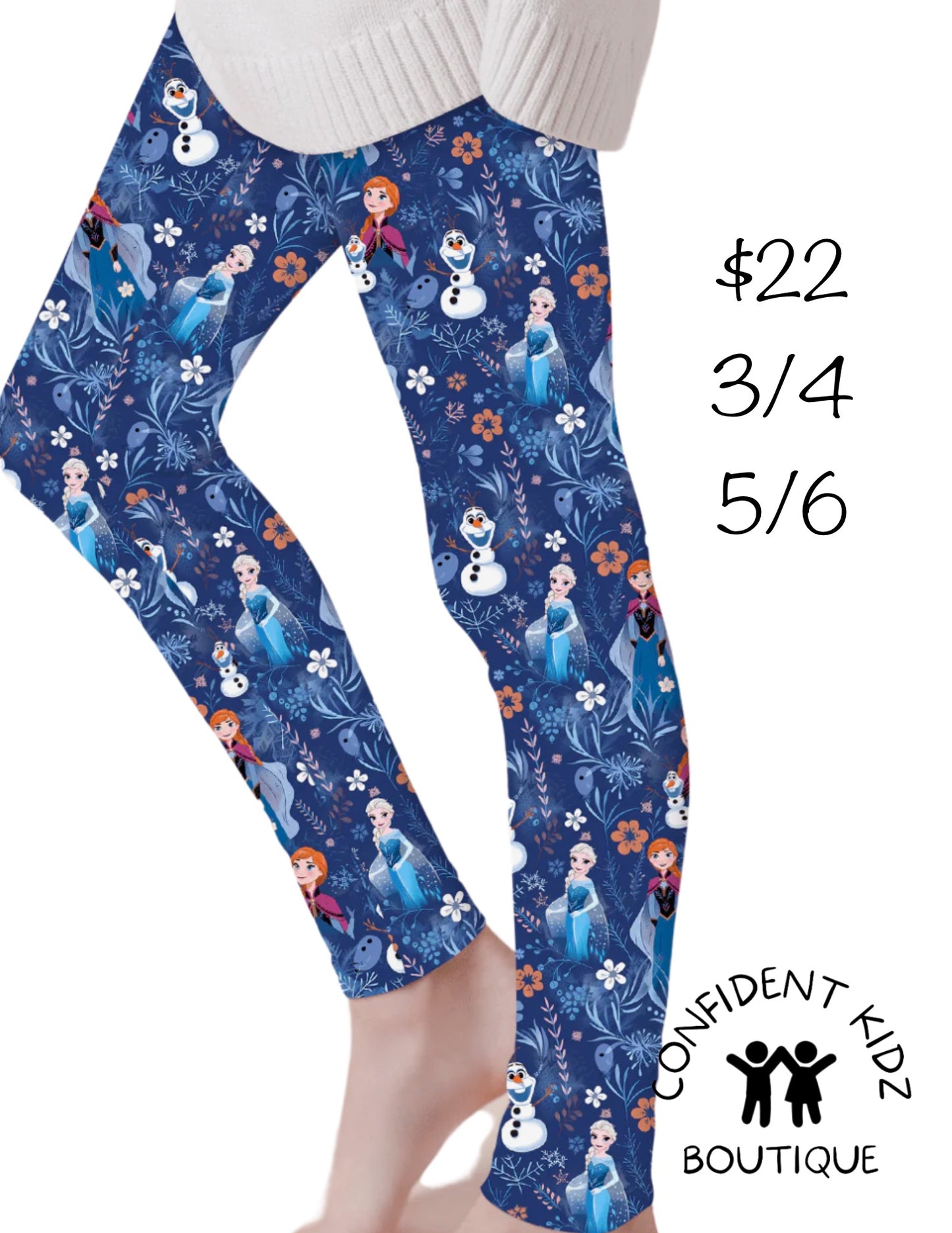 Dark Blue Frozen leggings