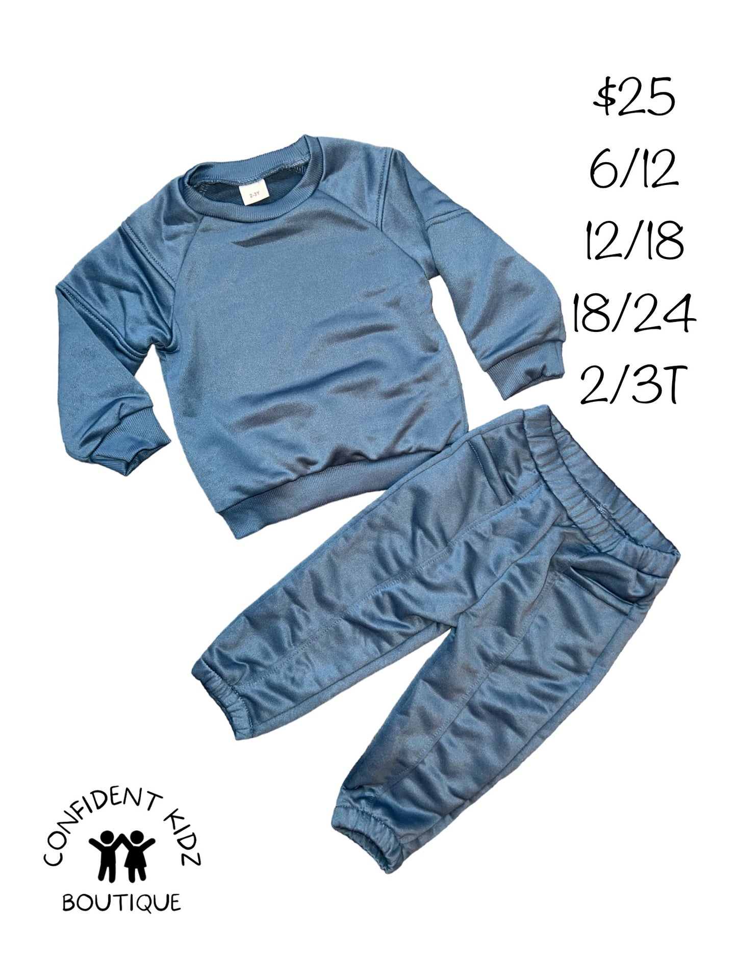 Blue Crewneck and Jogger Set