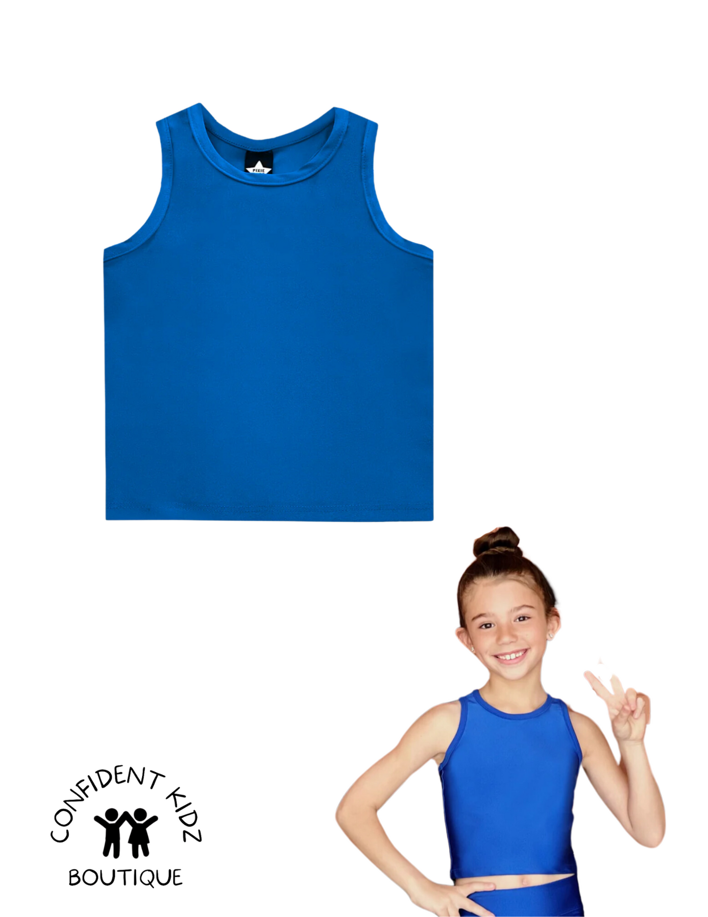 Royal Blue High Shine Tank and Tumble Shorts Set