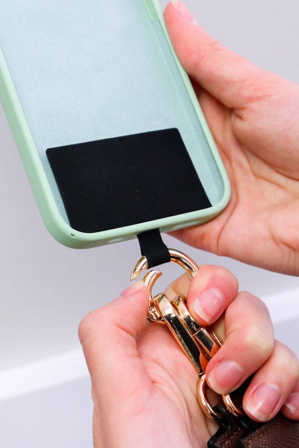 LDC Geometric Phone Strap And Detachable Zipped Pouch