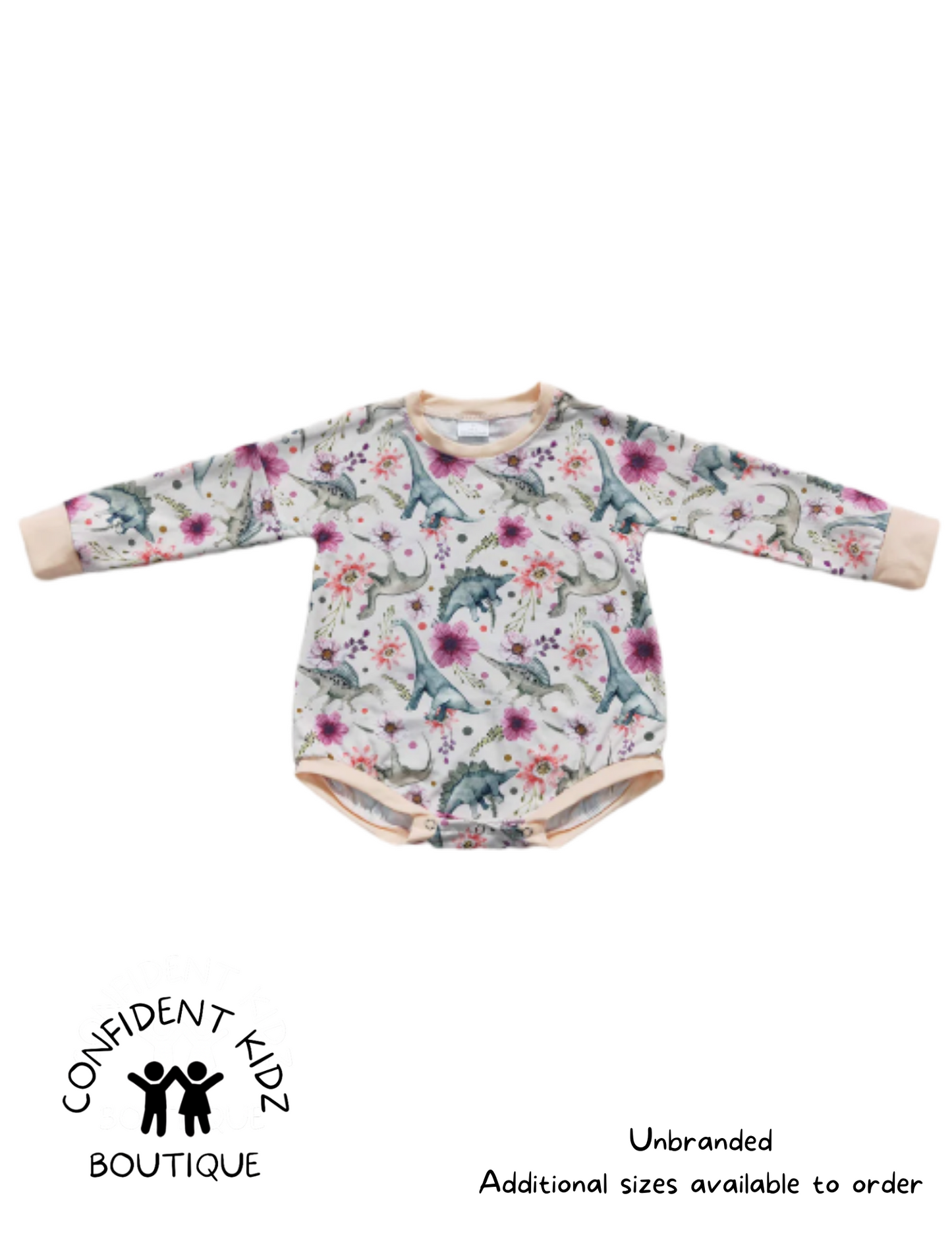 Floral Dino Bubble Onesie