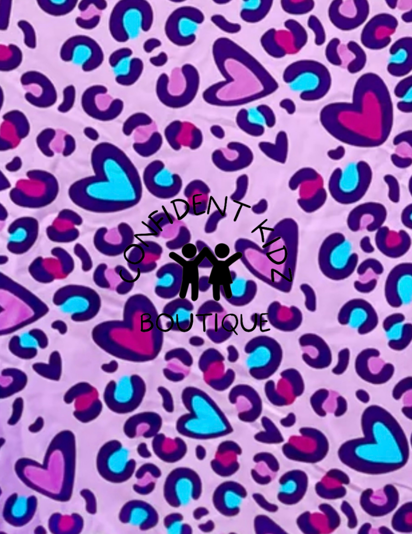 Purple Leopard Heart Leggings