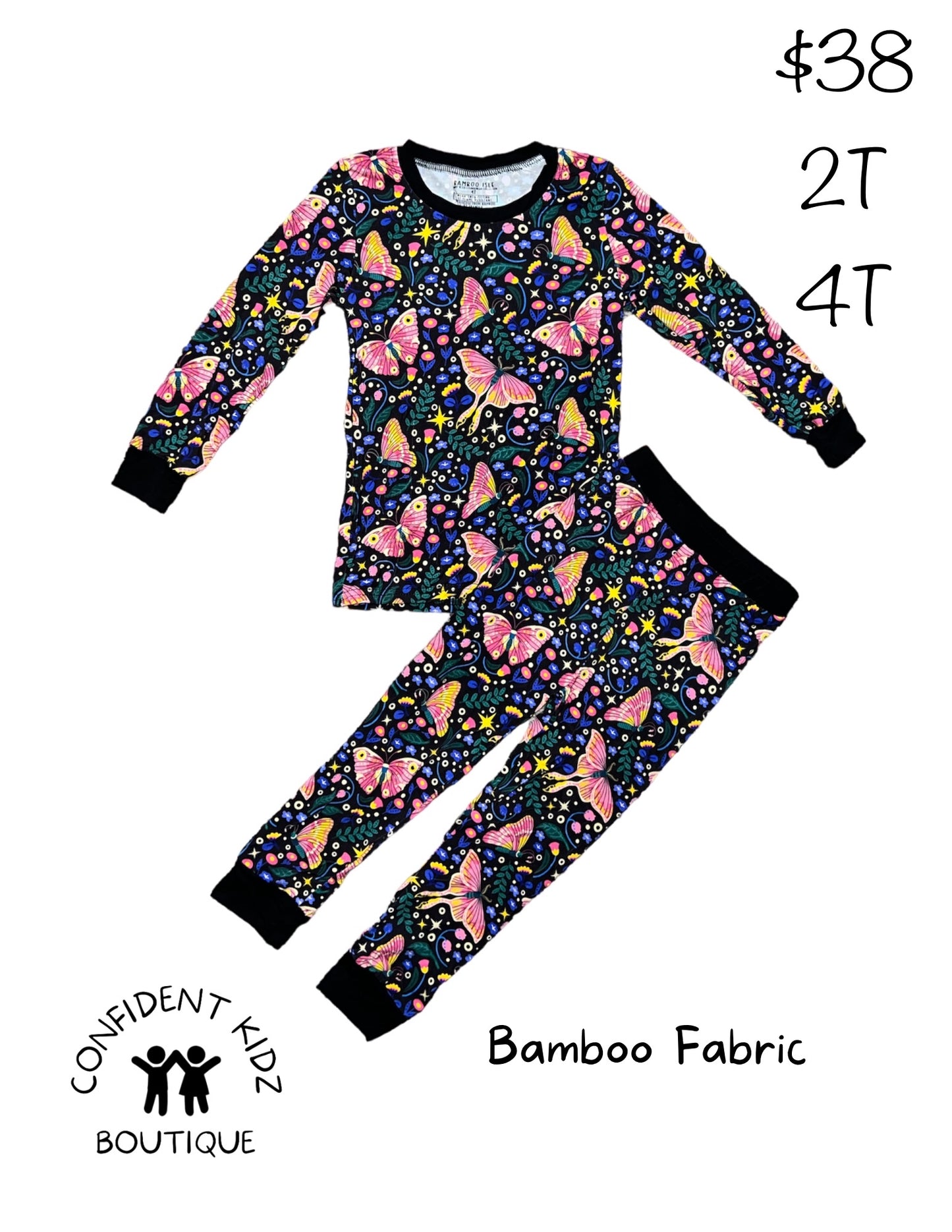 Butterfly Bamboo Long Sleeve Pant Lounge Set