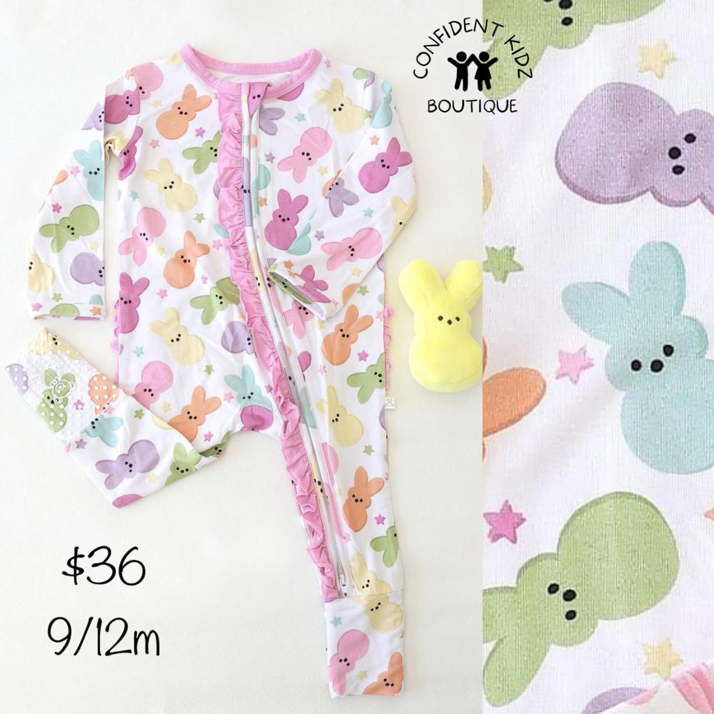Peeps Bamboo Ruffled Zippy Romper