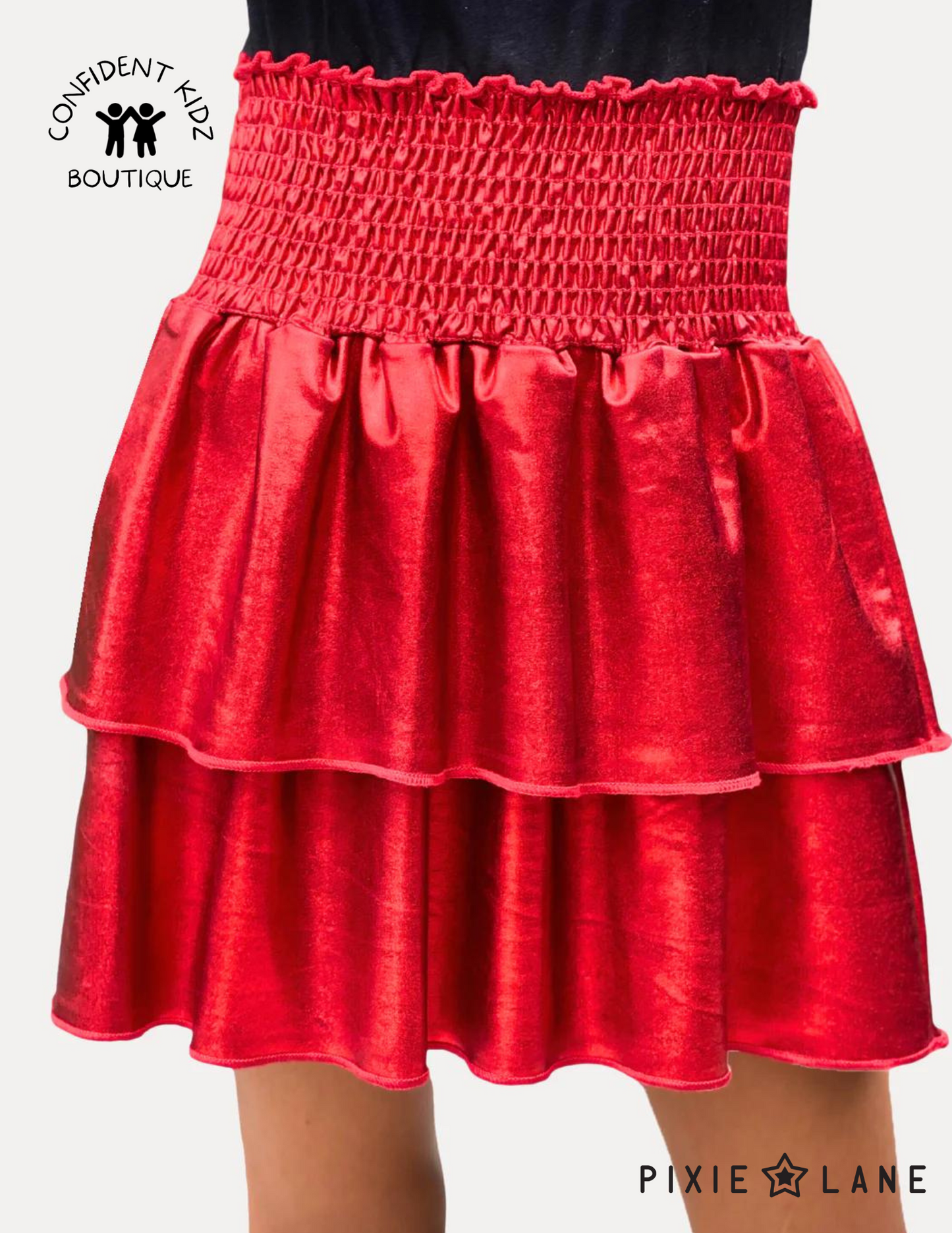 Red Foil Glitter Dress