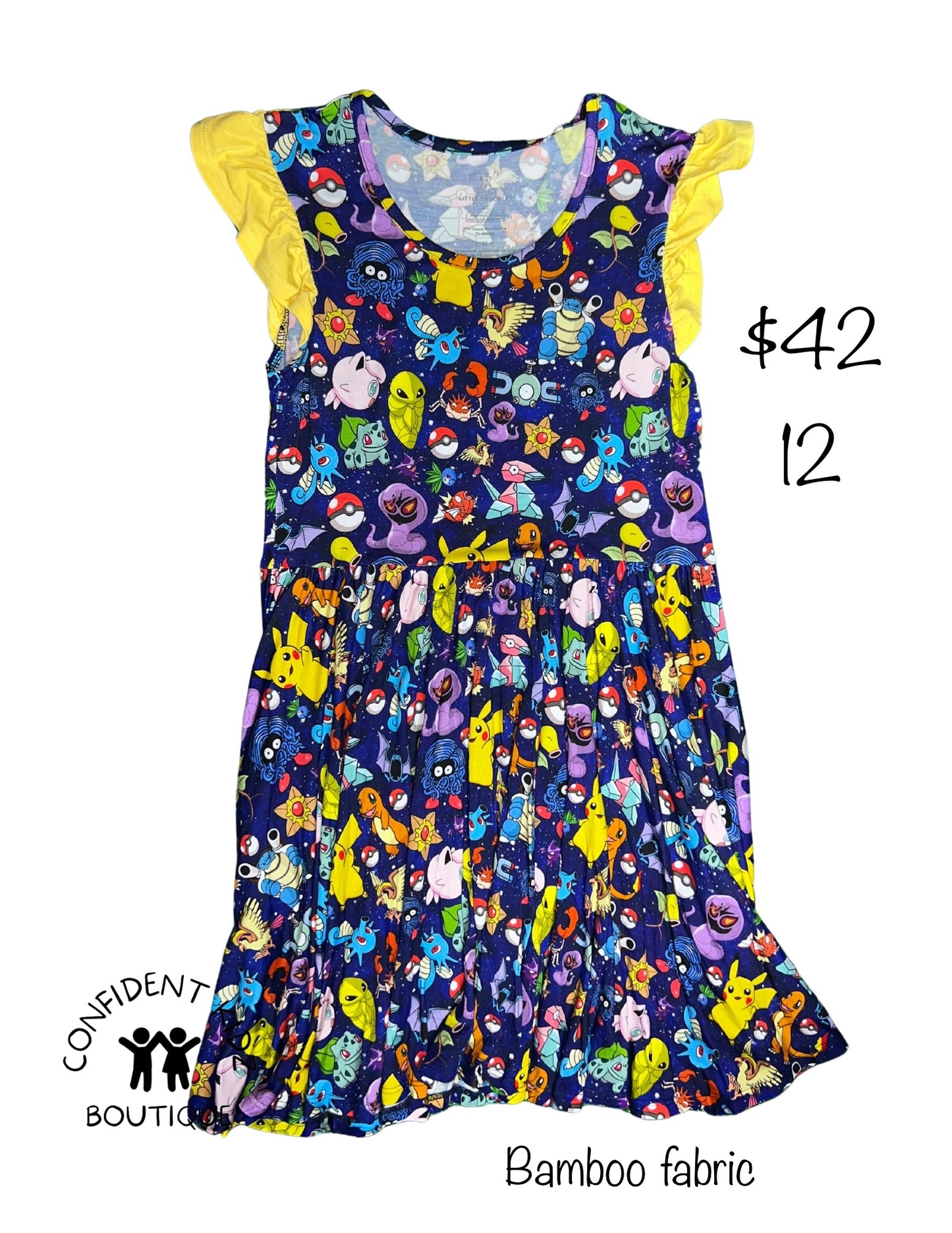 Poke Flutter Sleeve Bamboo Dress