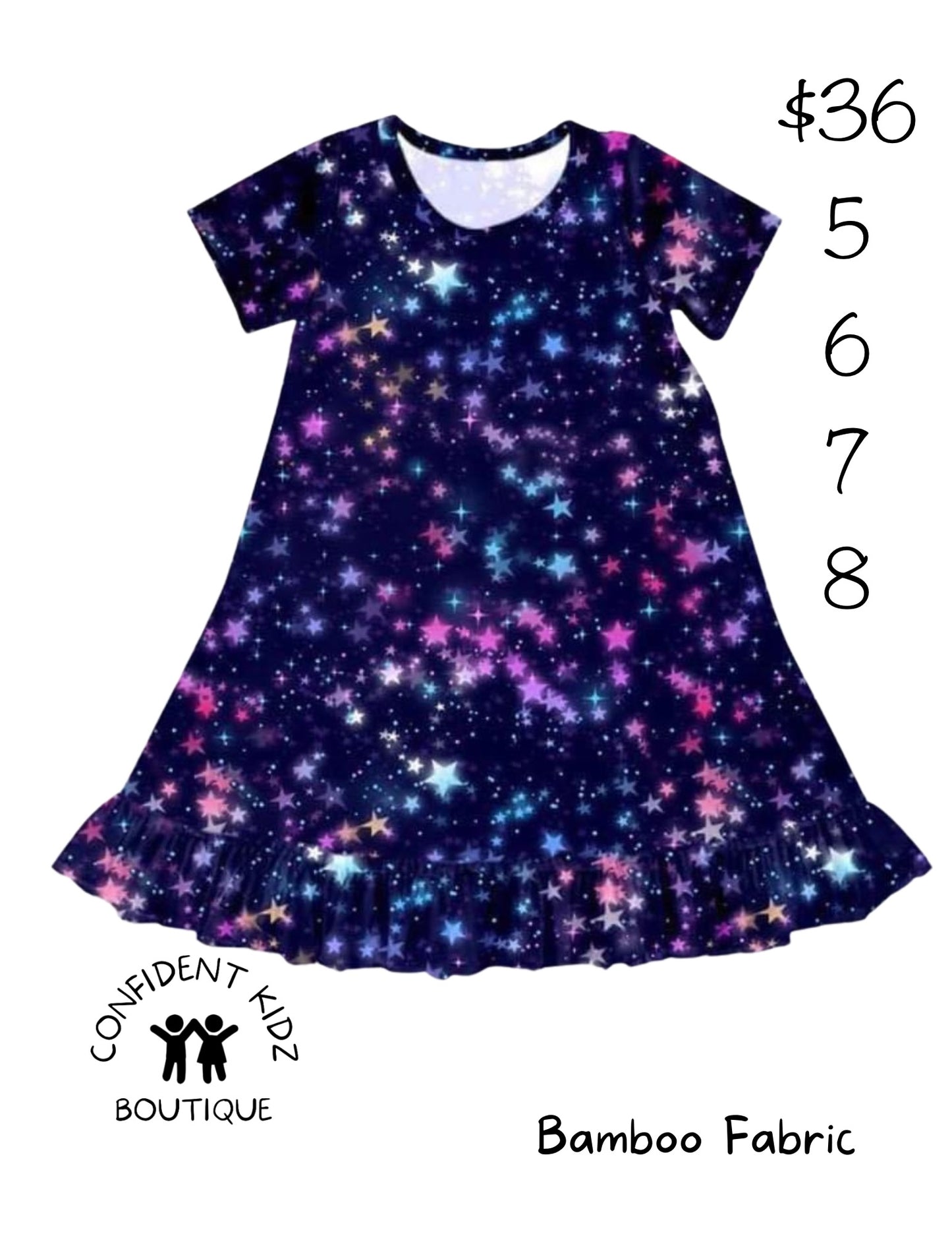 Starry Night Bamboo Lounge Gown