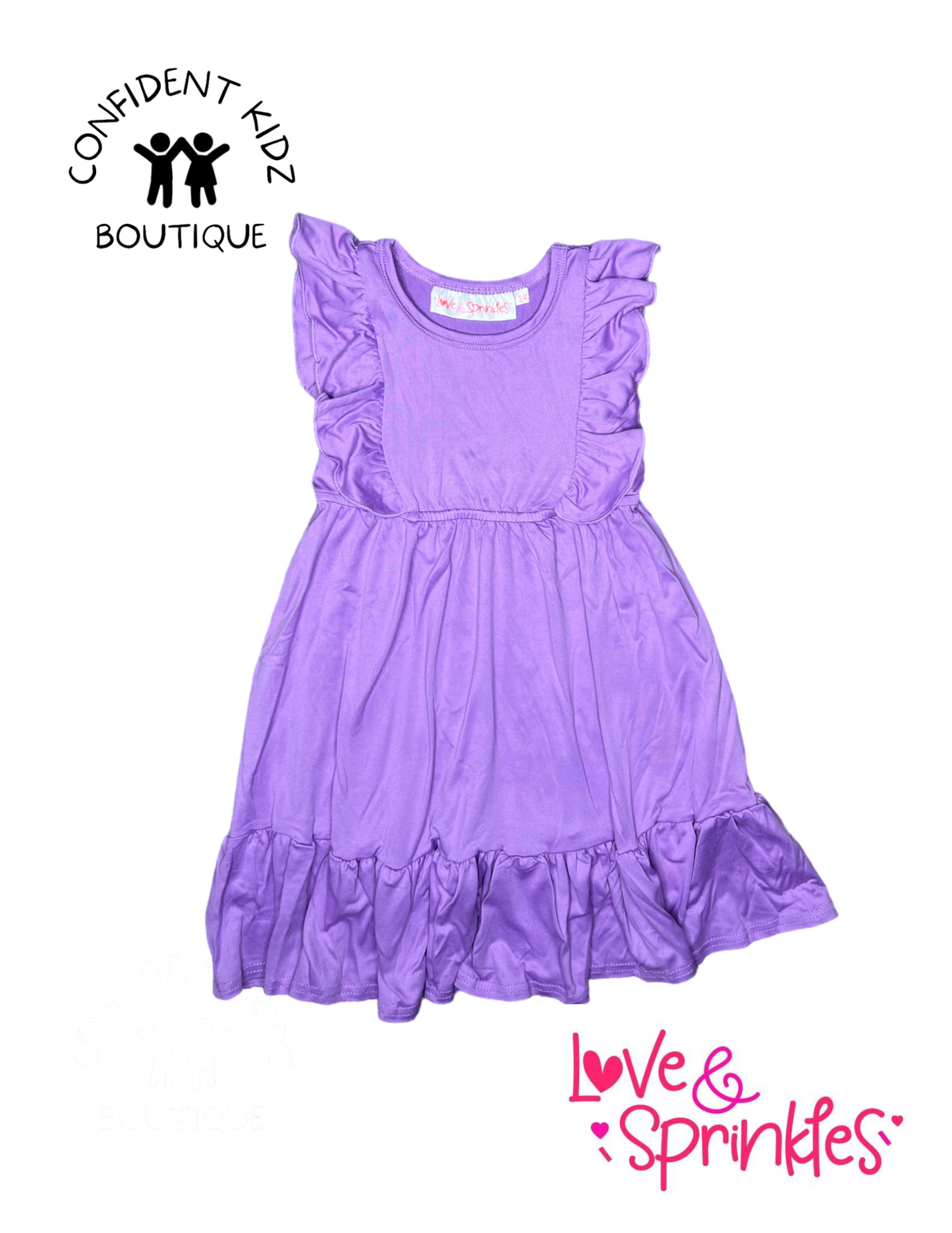 Lilac Sleeveless Ruffle