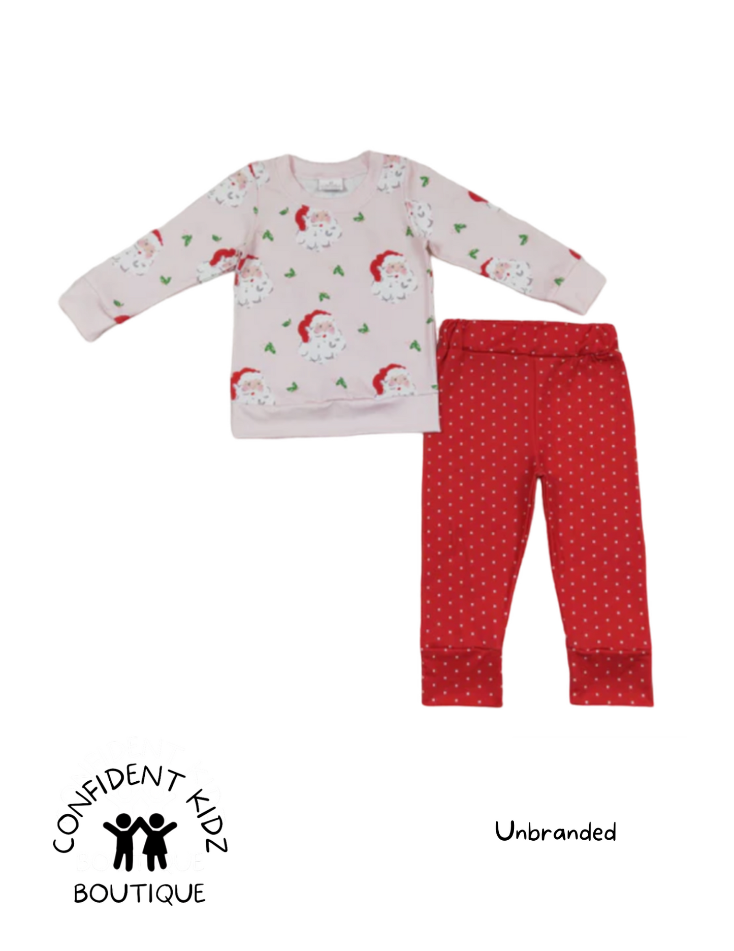 Pink and Red Santa Girls Sets