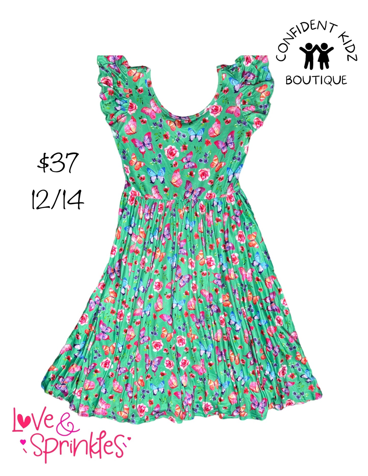 Butterfly garden empire flutter sleeve