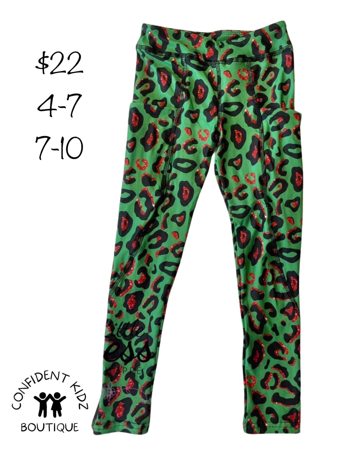 Red Green Leopard Leggings