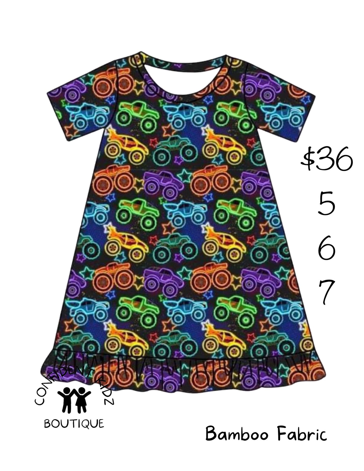 Monster Truck Bamboo Lounge Set or Gown