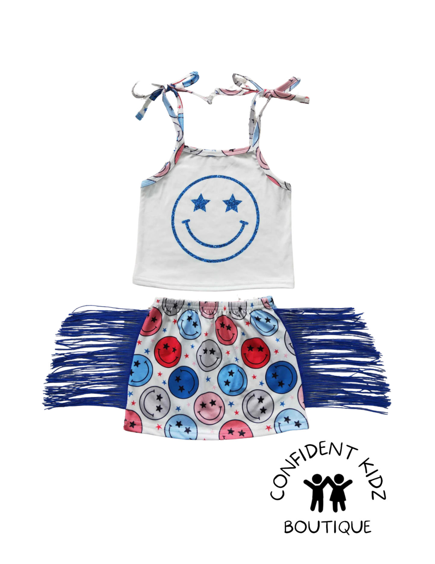 RWB Smile fringe skirt set