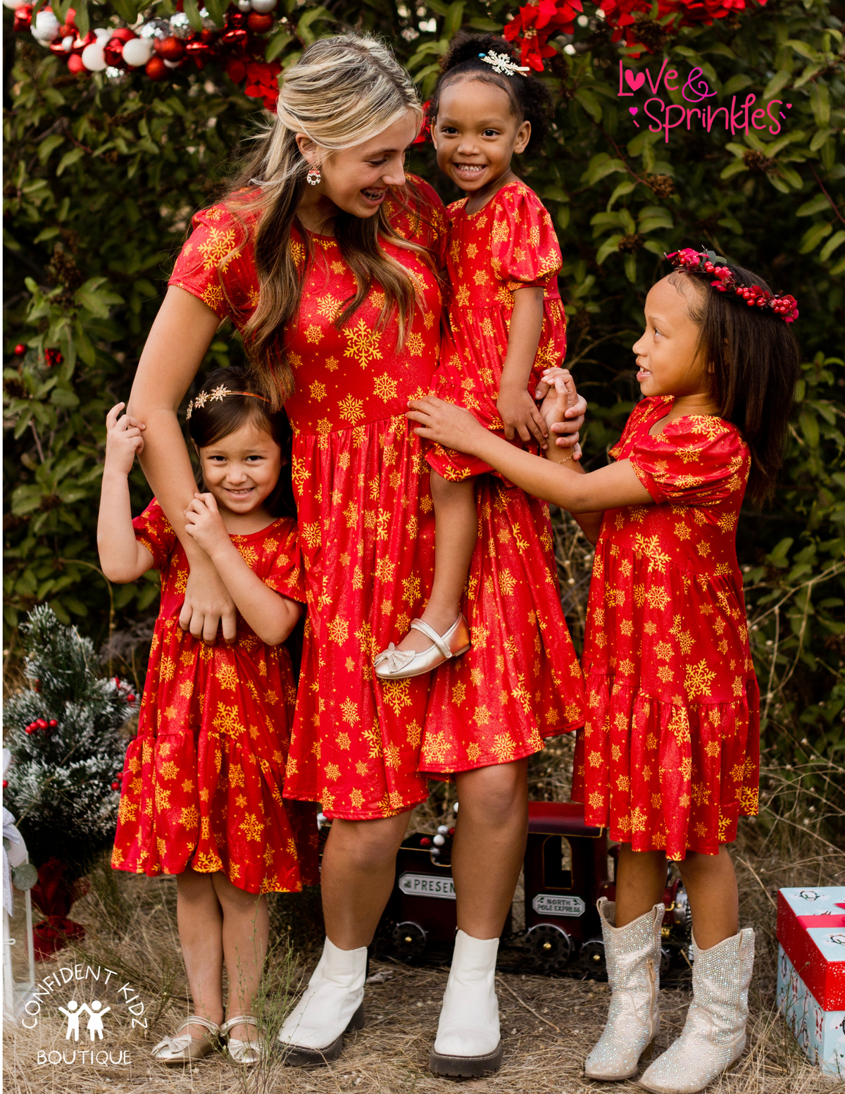 Shimmer Snowflake Holiday Leggings