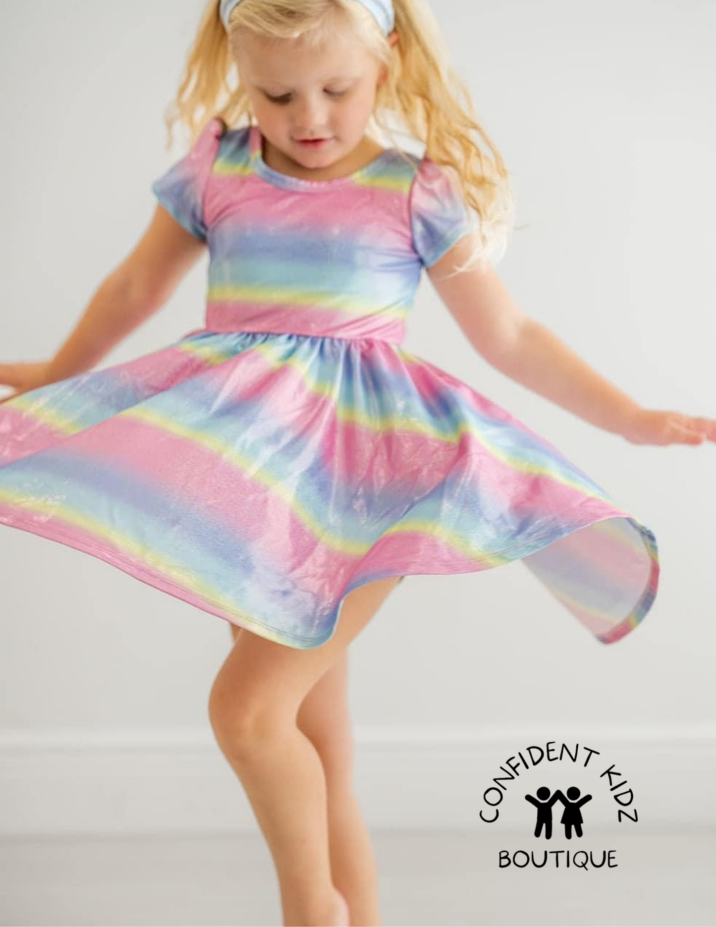 Pastel Rainbow Shimmer Dress
