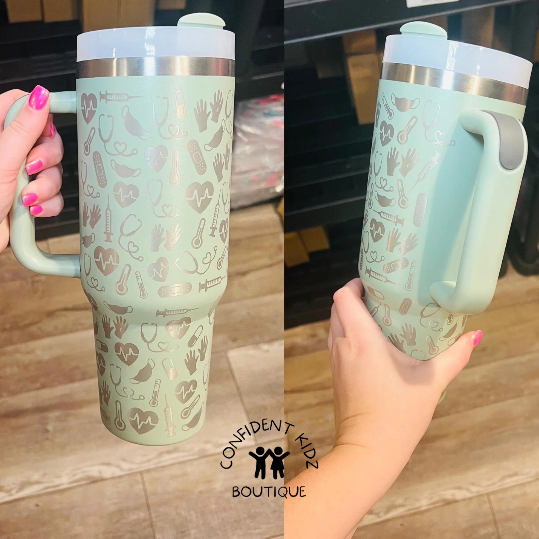 Nurse 40oz Mug with Straw