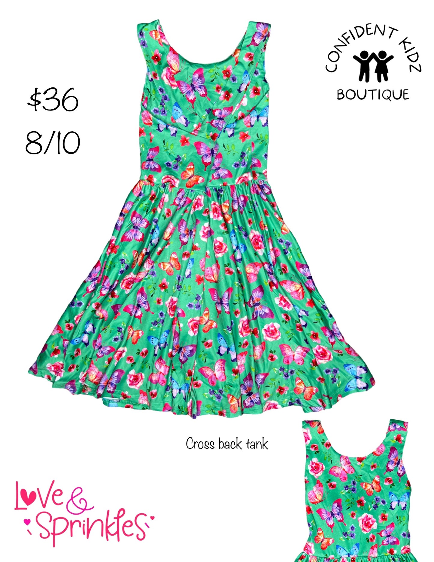 Butterfly Garden Cross Back Tank