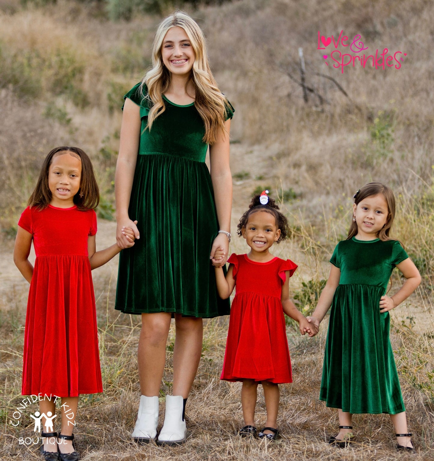 Red Velvet Tier Dresses