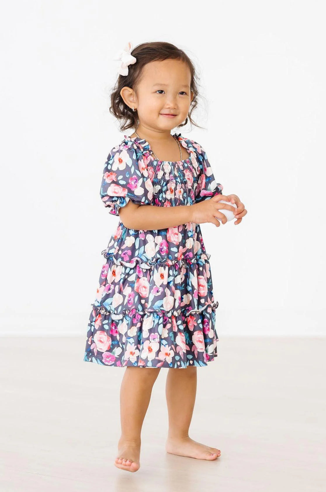 Tiered Floral Smocked Dress
