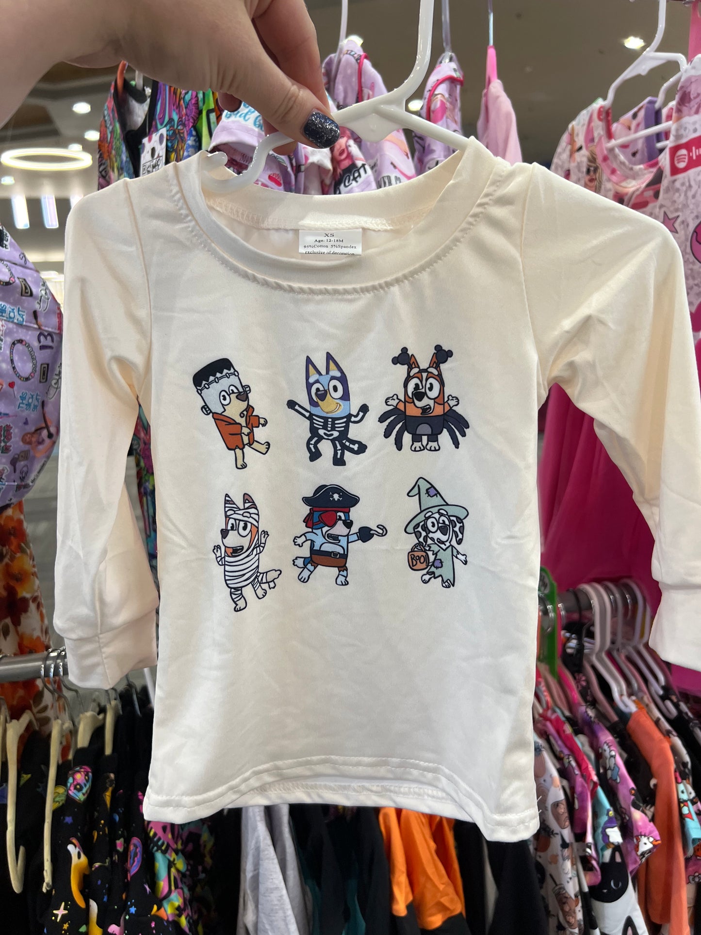 Blue pup long shirt