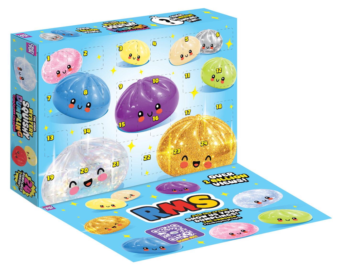 Mid Sept Pre order - RMS® Crazy Fun™ Dumpling Advent Squishy Calendar 2026 24pc