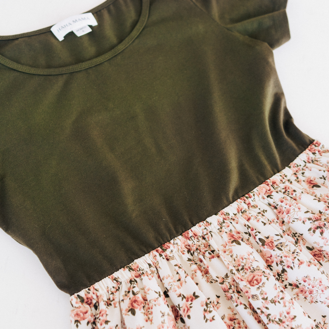 Olive Green Floral - Women