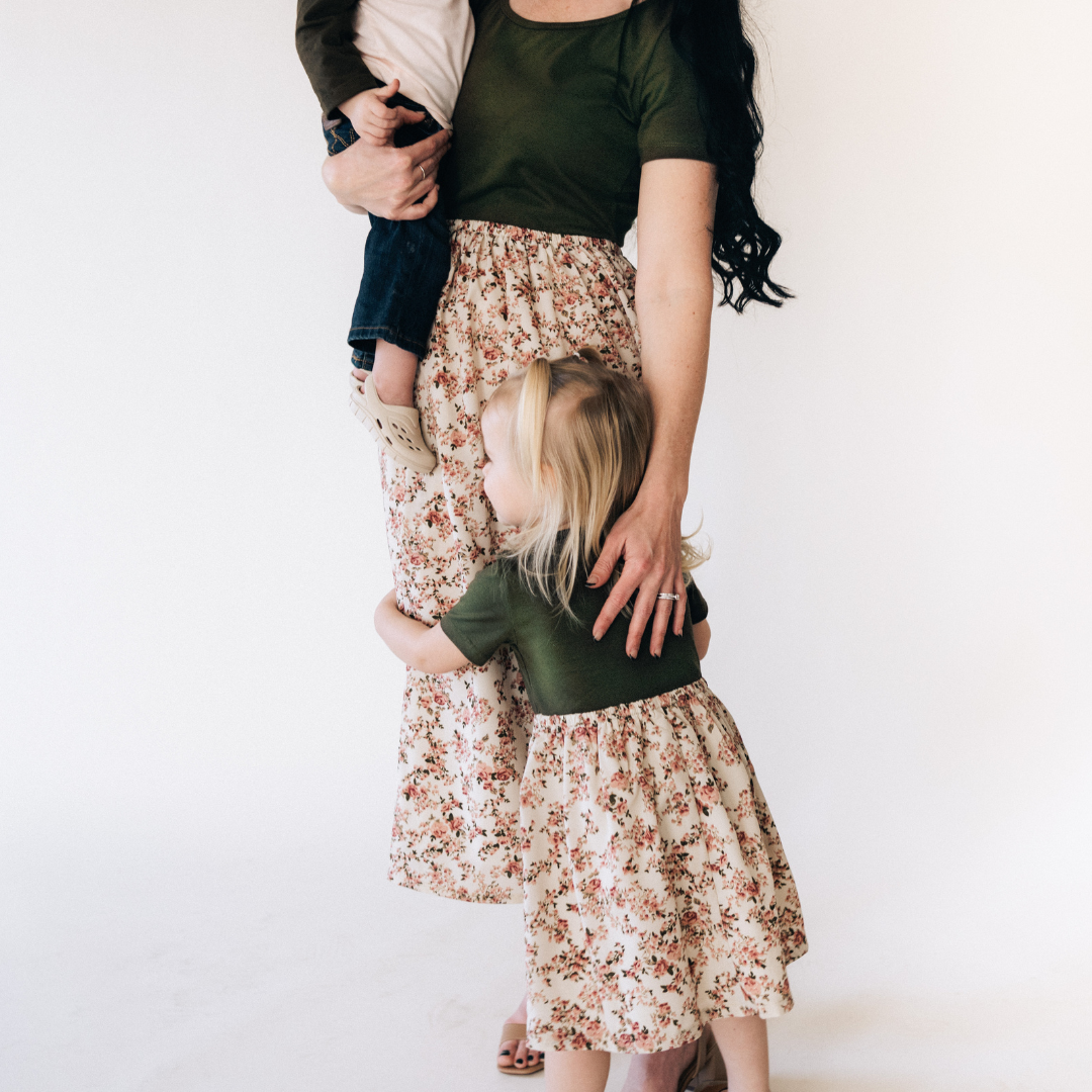 Olive Green Floral - Women