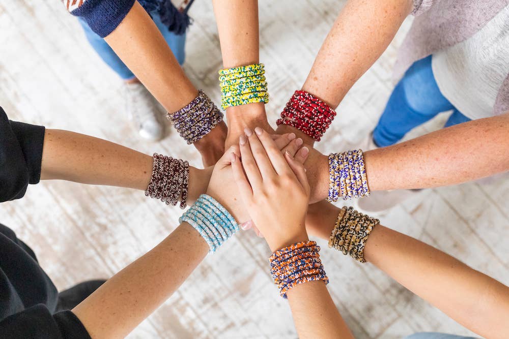 Roll-On® Bracelet Purple and Gold Speckled