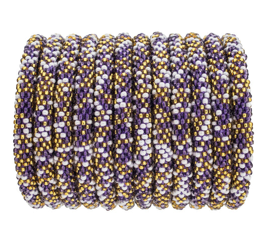 Roll-On® Bracelet Purple and Gold Speckled