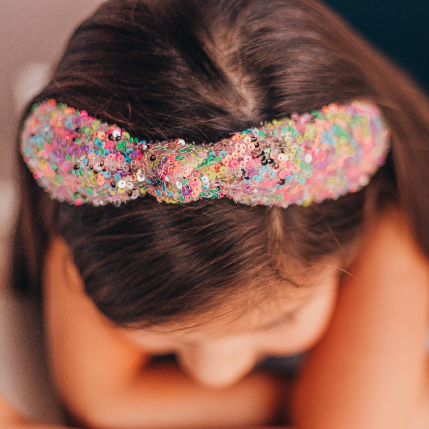 Kids Knot Headband - Rainbow Sequin Knotted Hair Accessories