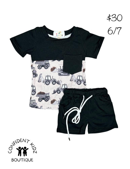 Tractor T-Shirt and Shorts Set