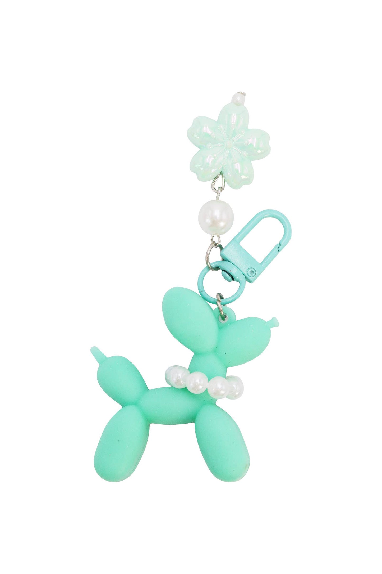 Matte Balloon Dog Pearlescent Resin Key Chain