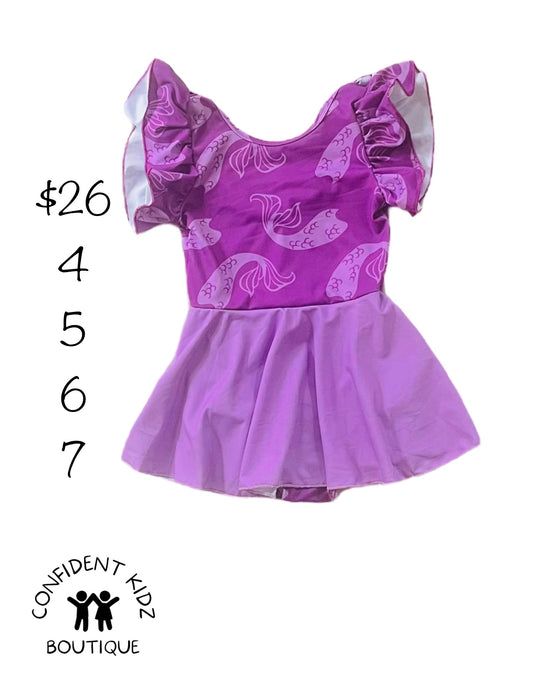 Purple Mermaid Skirt Leotard