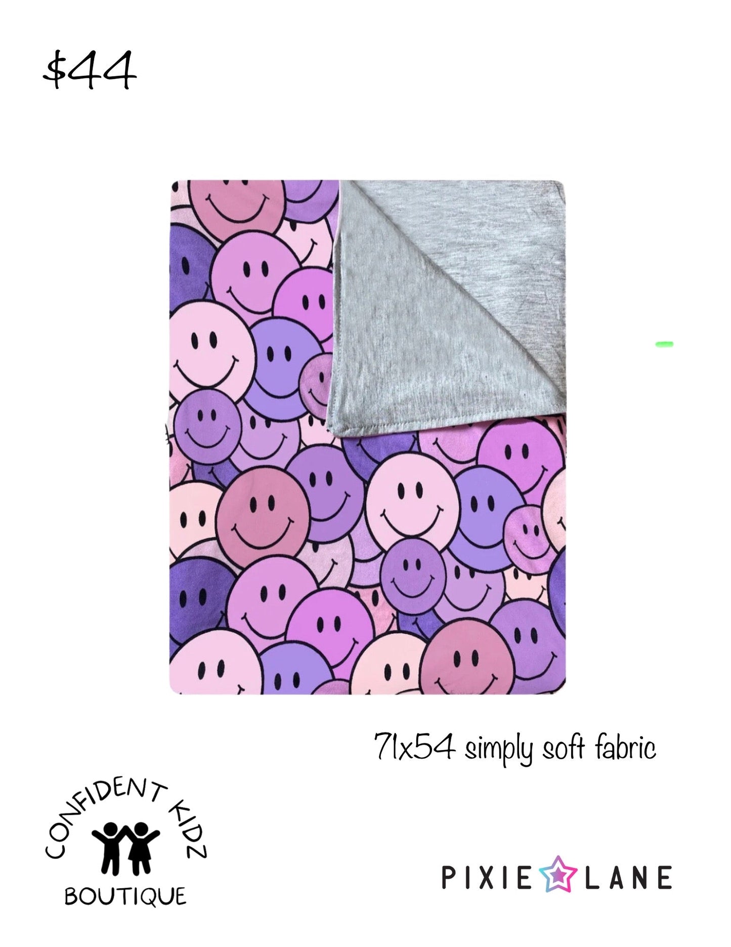Purple Smiles Simply Soft Blanket