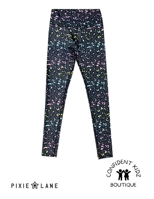 Teen High Shine Rainbow Leopard Leggings