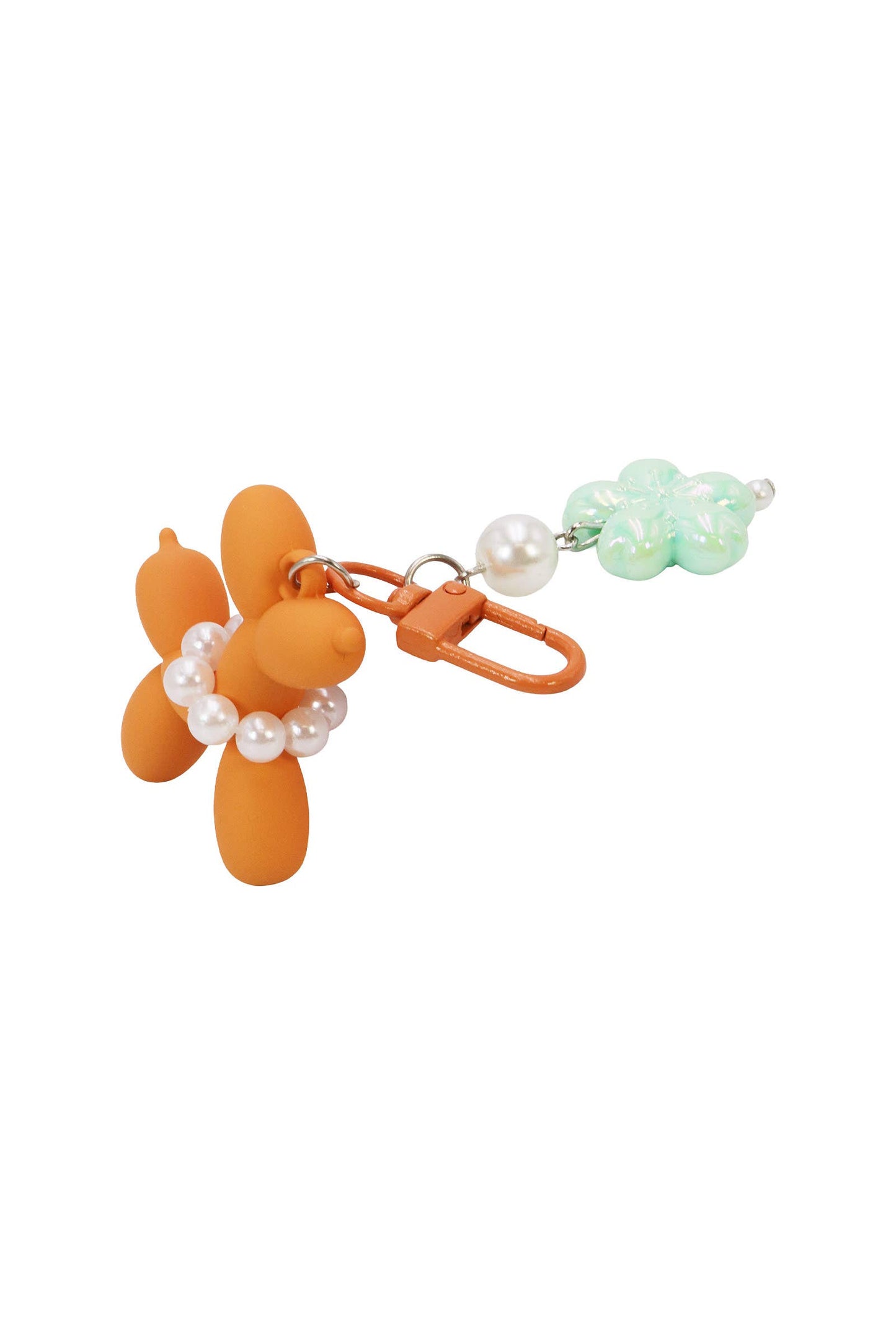 Matte Balloon Dog Pearlescent Resin Key Chain