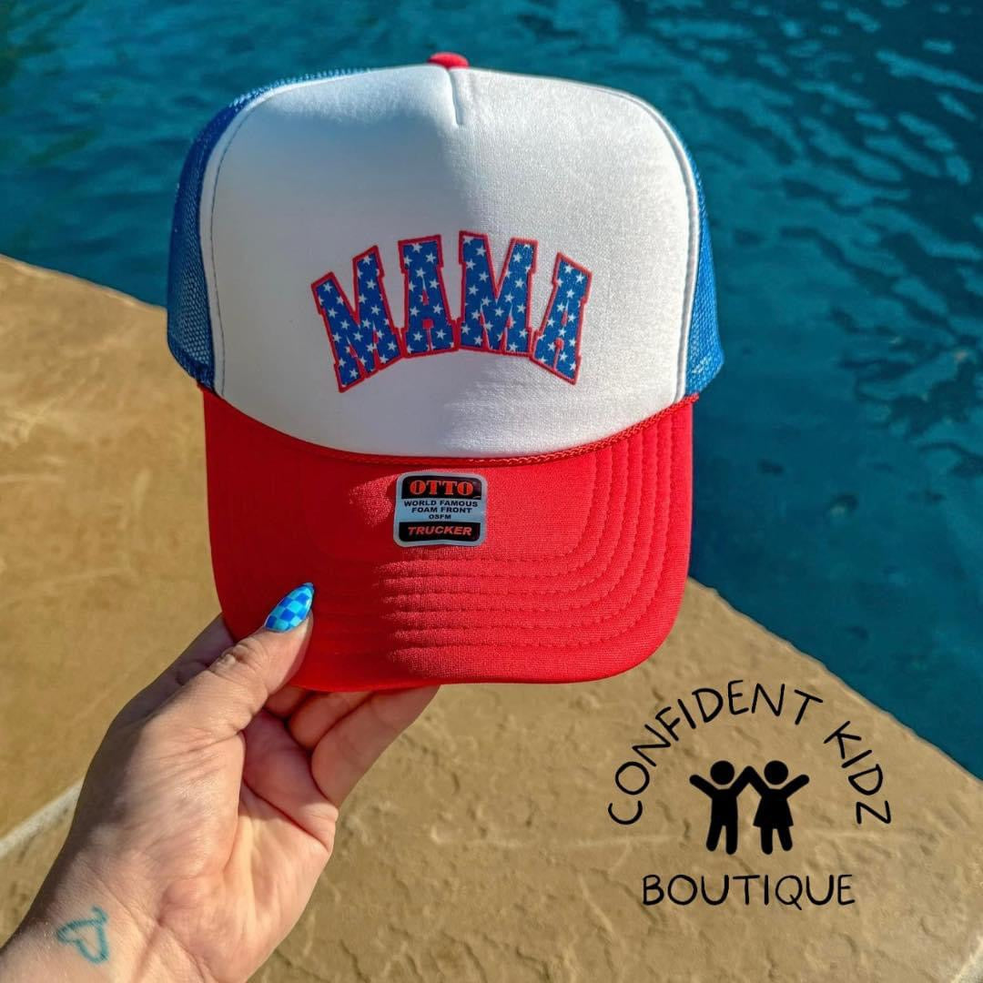 RWB Mama puff hat (on order)