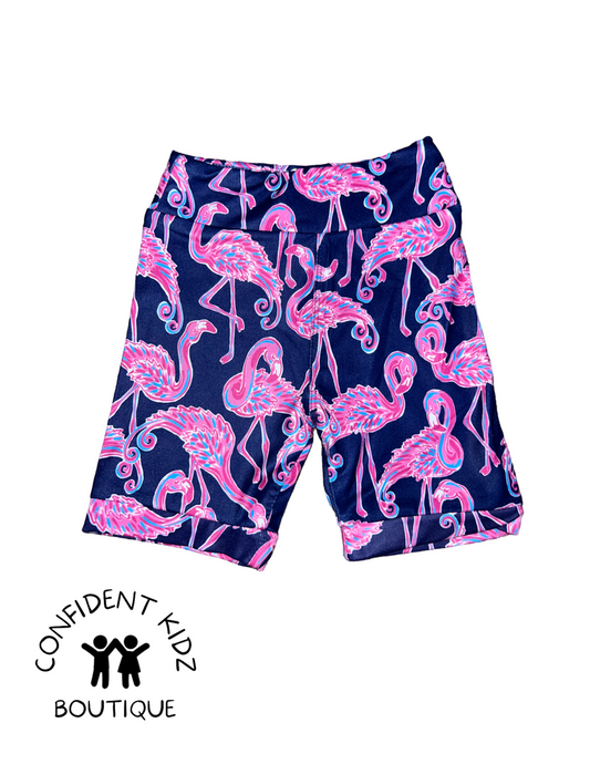 Flamingo Cloud Soft Yoga Band Shorts